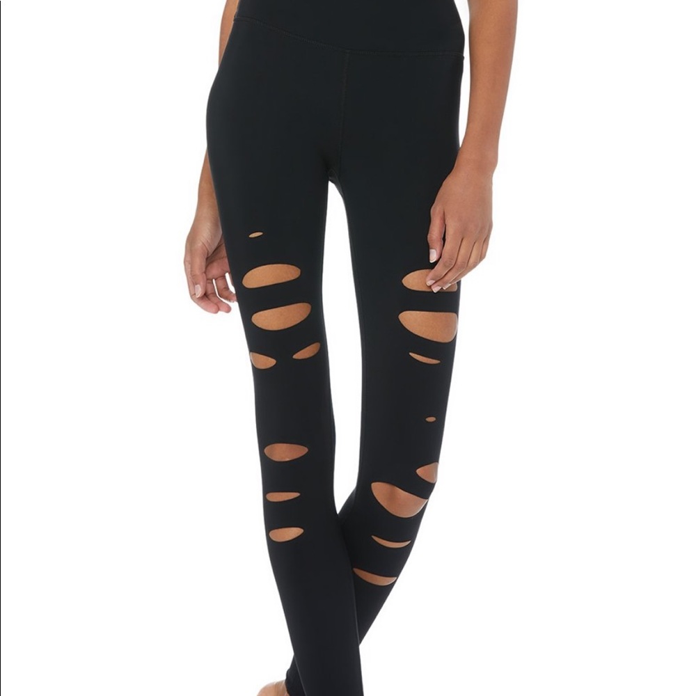 ALO Yoga High-Waisted Ripped Warrior Leggings